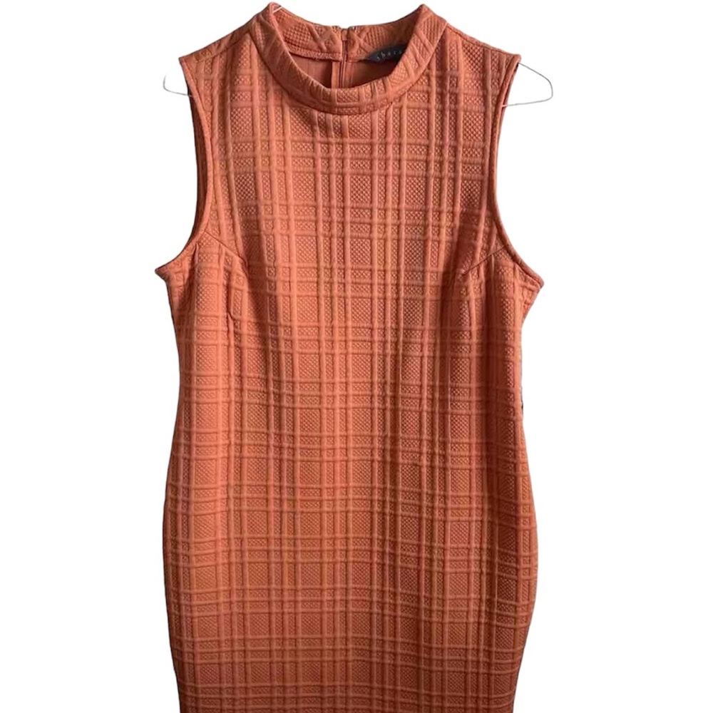 Sharagano New York Dress Size 14 Textured Parisian Terracotta, Brand New